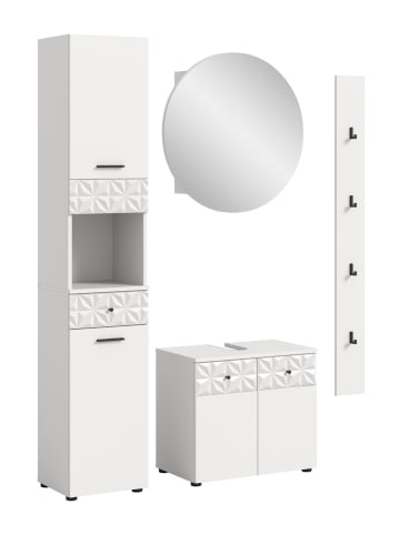 ebuy24 Badmöbelset Prisma Weiß 91 x 37 cm