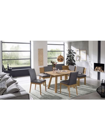 58 aufm Kessel ECKBANKGRUPPE Modern Danny 2 für 7 Personen Massivholz Wildeiche/Grau