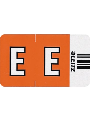 Leitz Orgacolor Buchstabensignal E Packung mit 250 Stück orange