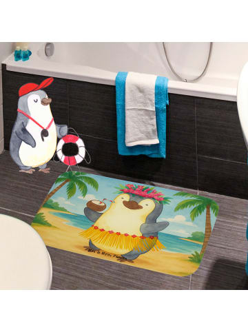 Mr. & Mrs. Panda Badvorleger Pinguin Kokosnuss Design ohne Spruch in Weiß