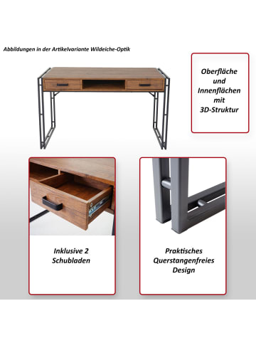 MCW Schreibtisch A27, Wildeiche-Optik