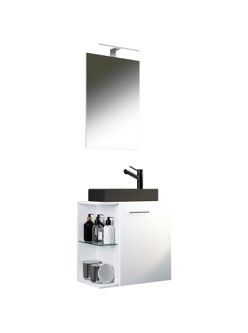 ebuy24 Badmöbelset HausaBL weiß weiß 52 x 34 cm