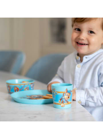 koziol CONNECT PAW PATROL - Kleiner Teller + Schale + Becher in organic wave blue