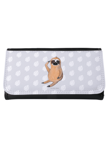 Mr. & Mrs. Panda Portemonnaie für Damen Faultier Vogel ohne Spruch in Grau Pastell