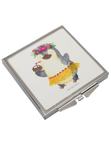 Mr. & Mrs. Panda Schminkspiegel Pinguin Kokosnuss ohne Spruch in Weiß