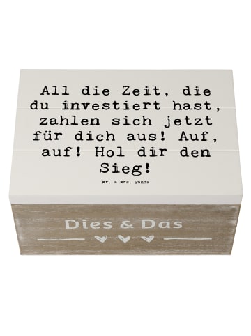 Mr. & Mrs. Panda Box Spruch Sportliche Wettkämpfe Erfolg mit Spruch in Weiß