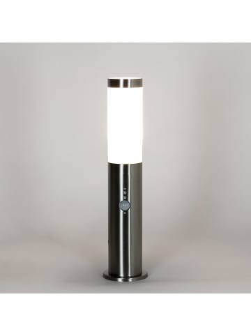 Licht-Erlebnisse Wegeleuchte (B)7.5 x (L)7.5 x (H)56 cm in Silber Weiß