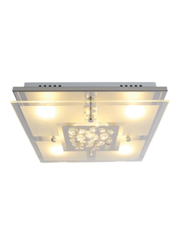 näve LED Deckenleuchte "CHUR" in chrome - (L)30 cm x (B)30 cm x (H)7.5 cm - EEK F