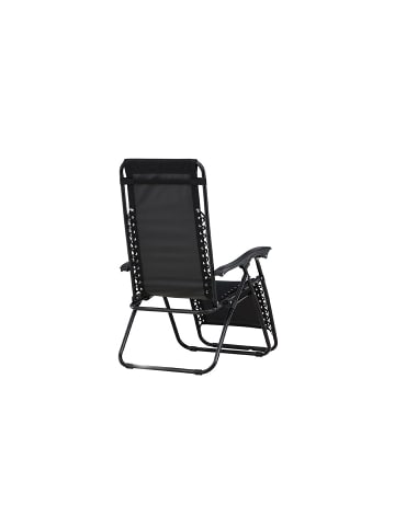 ebuy24 Liegestuhl Vulcano Schwarz 2er Set