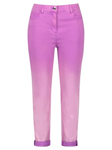 SAMOON Hose Jeans verkürzt in Soft Plum