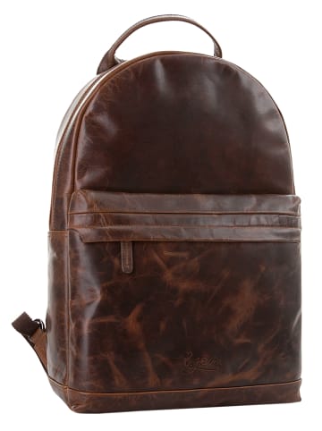 X-ZONE Rucksack echt Leder in cognac