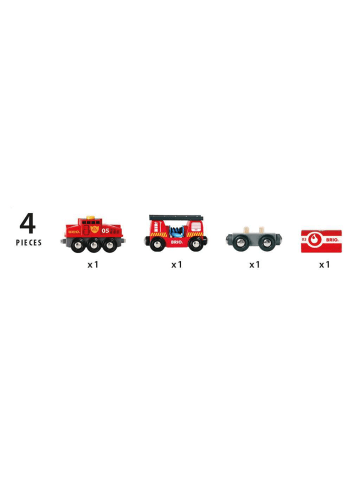 Brio Aktionsspiel BRIO World - Feuerwehr-Löschzug Ab 3 Jahre in bunt