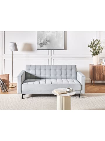 Beliani Schlafsofa ABERDEEN in Grau/Schwarz - (W) 186 x (H) 83 x (L) 88 cm
