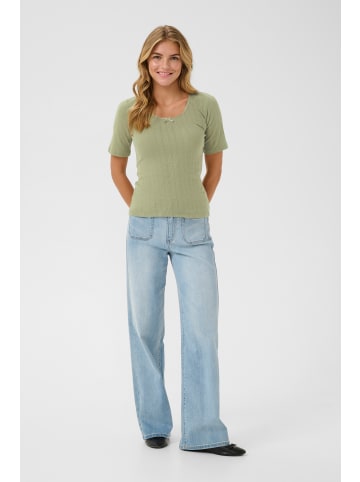 Kaffe T-Shirt kurzarm KAviba Tight fit in Oil Green