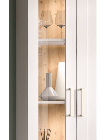 Inn.Furn Wohnwand 4-teilig weiß Lärche, Eiche Artisan 316 cm Landhaus