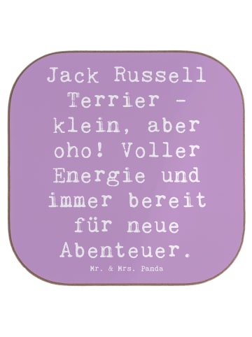 Mr. & Mrs. Panda Glasuntersetzer Spruch Jack Russell Terrier mit... in Lavendeltraum