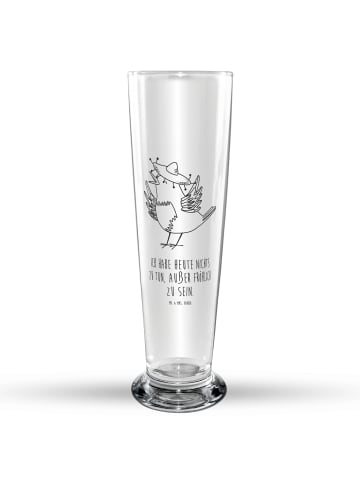 Mr. & Mrs. Panda Bierglas Rabe Sombrero mit Spruch in Transparent