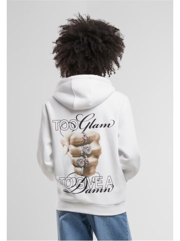 Mister Tee Hoodie "Give A Damn Ladies Fluffy Hoody" in Weiß