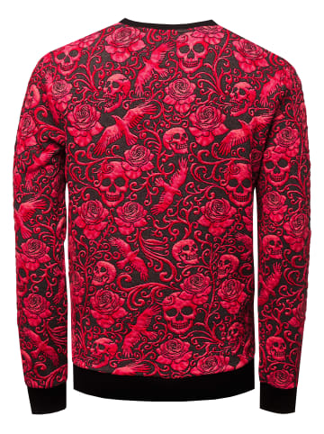 Rusty Neal Roter Jacquard Clubwear Sweater in Rot