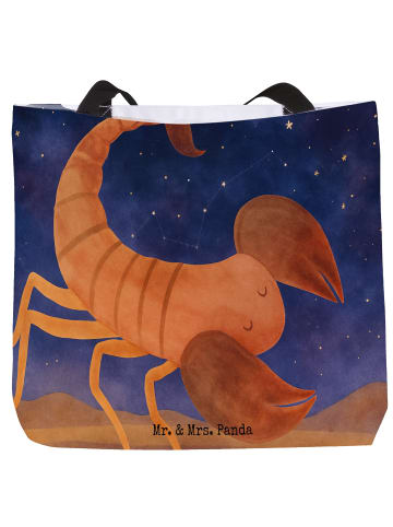 Mr. & Mrs. Panda Tote Bag Sternzeichen Skorpion Design ohne Spruch in Weiß