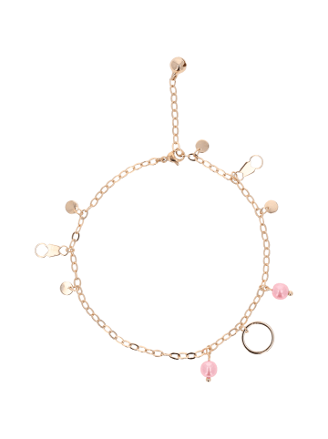 faina Women Ankle Bracelet in Rose Gold White
