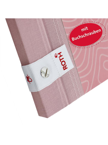 ROTH Zeugnismappe Pattern mit Buchschrauben - Dusty Rose in Rosa