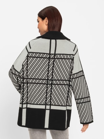 Heine Strickjacke in schwarz-ecru-gemustert