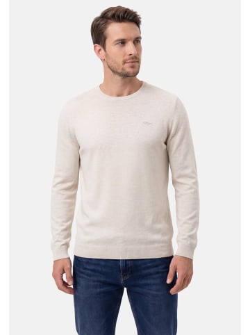 S. Oliver Pullover Basic in Weiß / dunkelblau