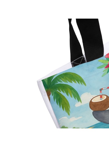 Mr. & Mrs. Panda Shopper Pinguin Kokosnuss Design ohne Spruch in Weiß