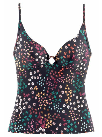 S. Oliver Tankini-Top in schwarz-bedruckt