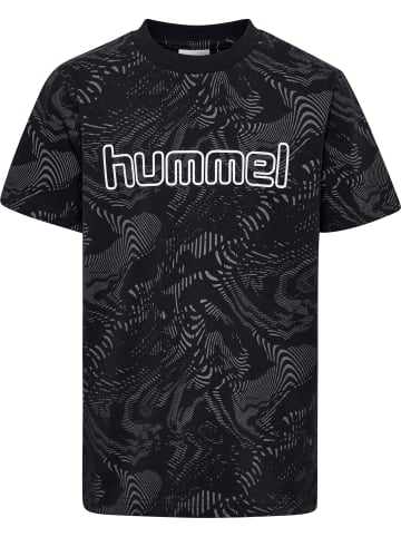 Hummel T-Shirt Hmljr Aop Lebensstil Kinder in BLACK
