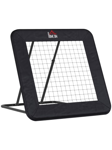 HOMCOM Fußball Rebounder,128L x 118B x 120H cm,Schwarz
