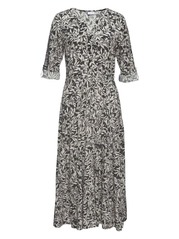 LASCANA Maxikleid in schwarz-creme bedruckt