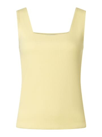 More & More figurbetontes Top, eckiger Ausschnitt in yellow