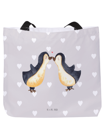 Mr. & Mrs. Panda Shopper Pinguin Liebe ohne Spruch in Grau Pastell