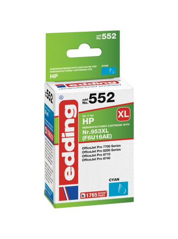edding Druckerpatrone für HP No. 953XL (F6U16AE) cyan