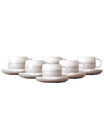 like. by Villeroy & Boch 6er Set Kaffeetassen mit Untertassen Perlemor Sand 190 ml beige in beige