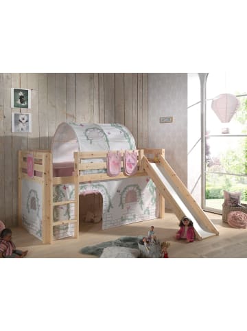58 aufm Kessel KINDERBETT mit Rutsche Karolina Massivholz Natur Textilset Burg 4