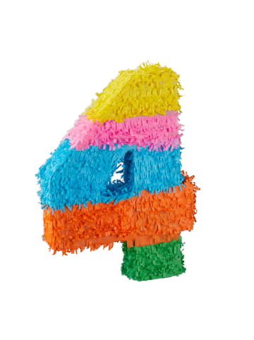 relaxdays Pinata Zahl 4 in Bunt