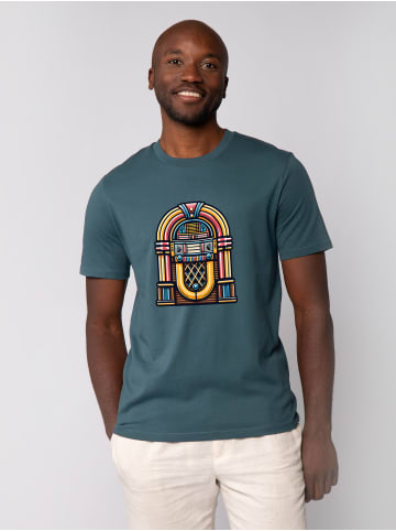 wat? Apparel T-Shirt Jukebox in Petrol