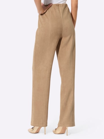 creation L Velourslederimitat-Hose in camel