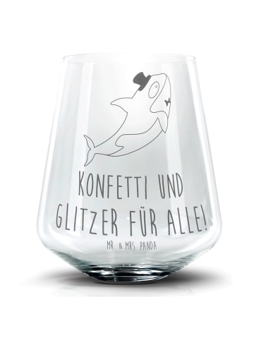 Mr. & Mrs. Panda Dekoglas Orca Zylinder mit Spruch in Transparent