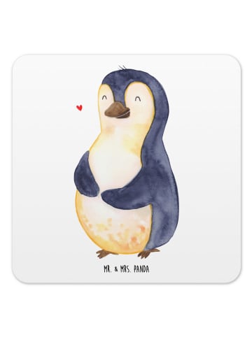 Mr. & Mrs. Panda Glasuntersetzer Pinguin Diät ohne Spruch in Weiß