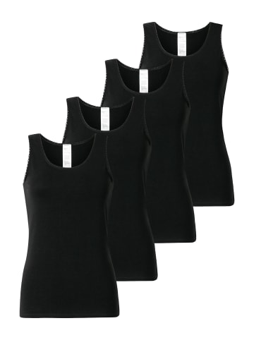 Schiesser Unterhemd / Top 95/5 Modern Cotton in Schwarz