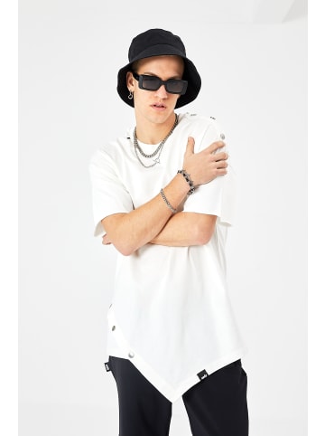 Ossy Homer T-Shirt Oversize Fit mit 320gsm Baumwolle in Weiß
