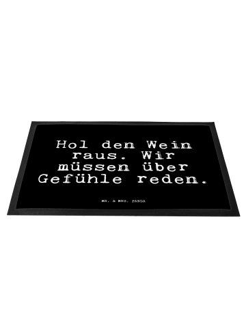 Mr. & Mrs. Panda Eingangsläufer Hol den Wein raus.... mit Spruch in Schwarz