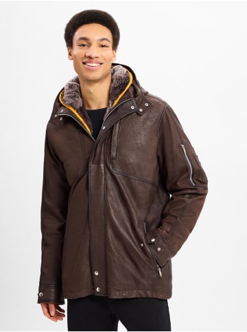 Nils Sundström Lederjacke Florida in schoko
