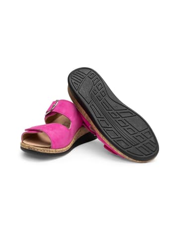 VITAFORM Samtziegenleder Pantoletten in pink