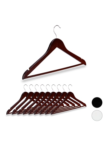 relaxdays 100x Kleiderbügel in Braun