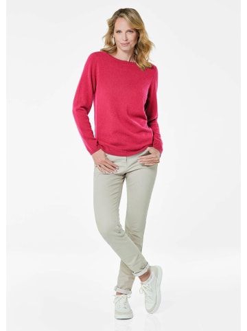 GOLDNER Kaschmirpullover Kaschmirpullover mit U-Boot Ausschnitt in pink